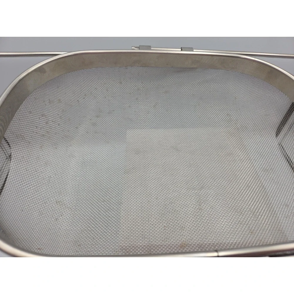 Stainless Steel Mesh Strainer Large w Extendable Handles Over the Sink